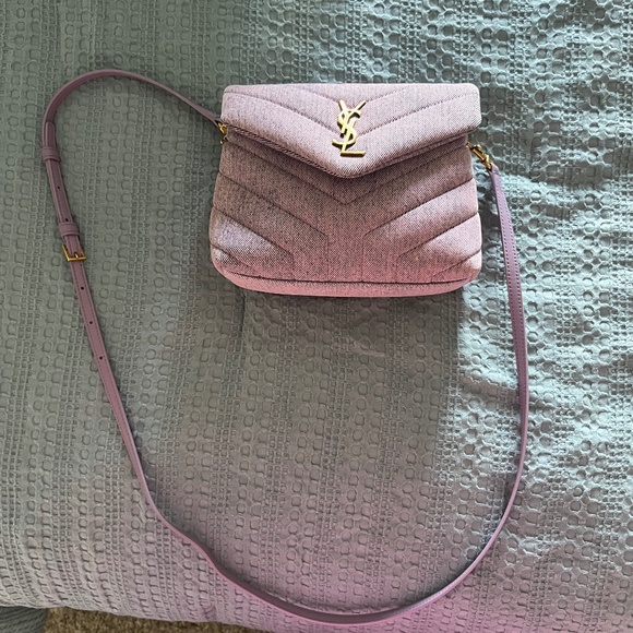 Yves Saint Laurent purple denim bag - Picture 1 of 6